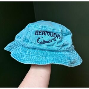 Vintage Bermuda Embroidered Bucket Hat Size L